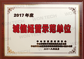 诚信经营示范单位